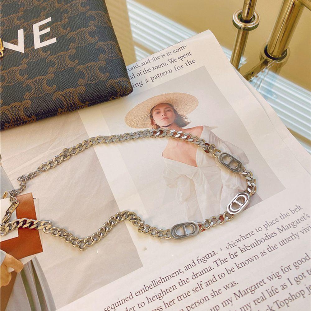 Vòng cổ Choker Bằng Thép Titan Hai Lớp Phong Cách Punk