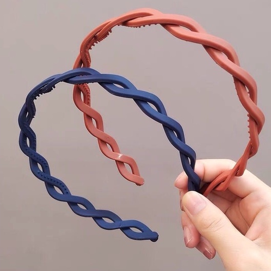 Băng Đô Dạng Bện Chất Liệu Cao Su Chống Trượt Màu Sắc Đơn Giản