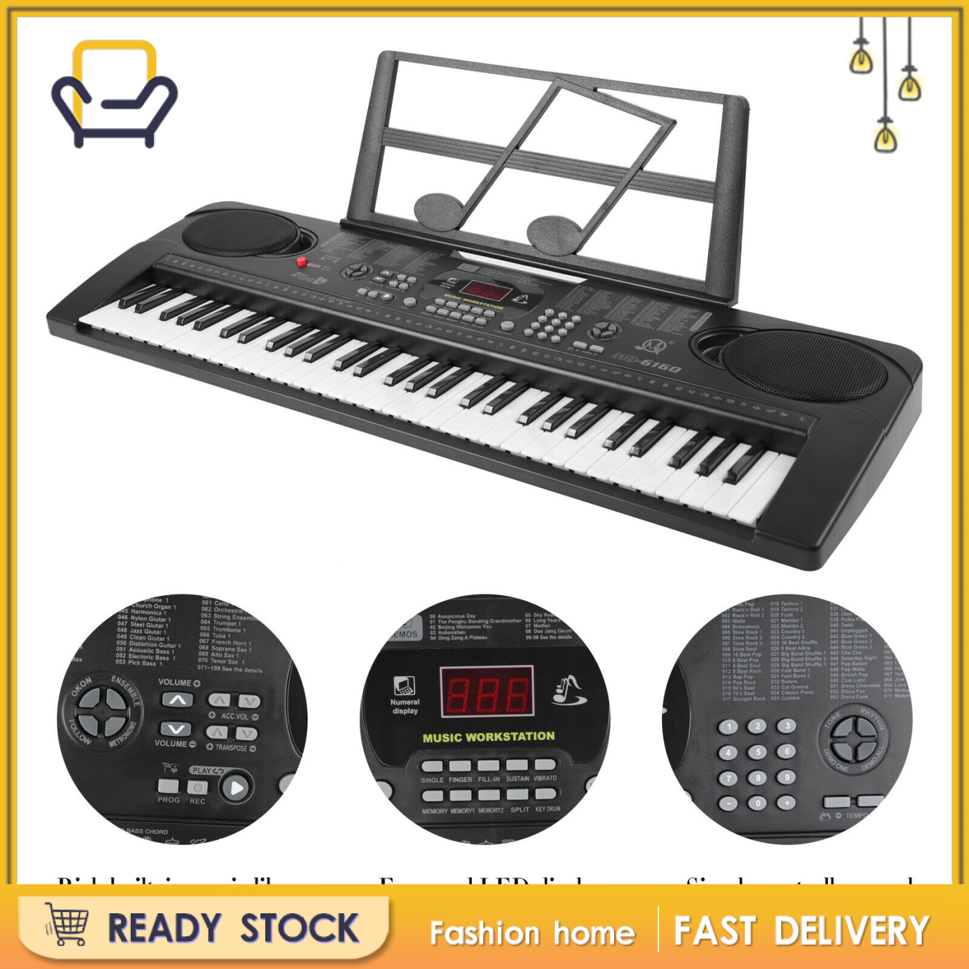 Bộ Đàn Piano Mini Chất Lượng Cao Kèm Phụ Kiện