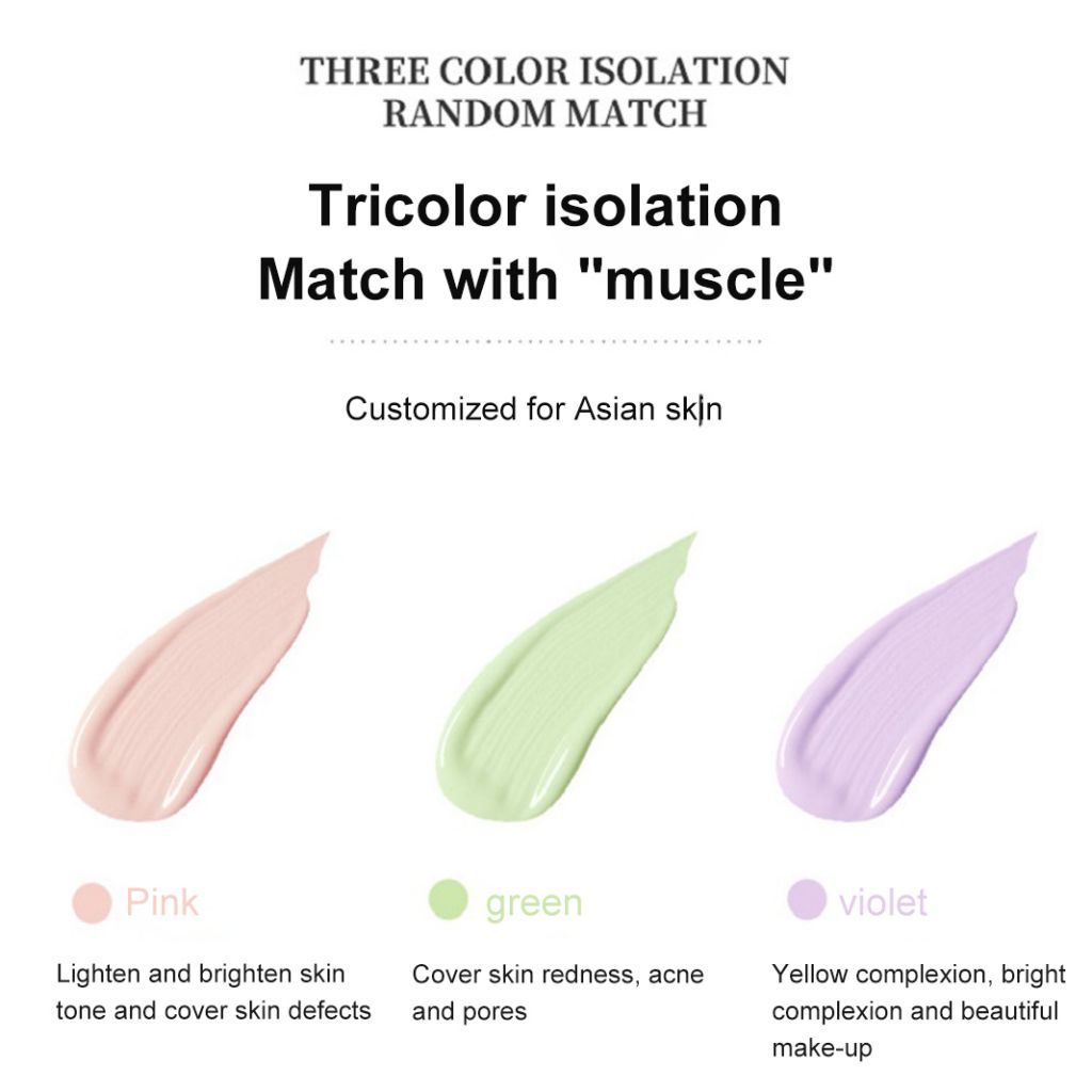 Kem nền Bai Zhentang ba màu cầu vồng làm sáng tông màu da dưỡng ẩm trẻ hóa trang tự nhiên
 | BigBuy360 - bigbuy360.vn