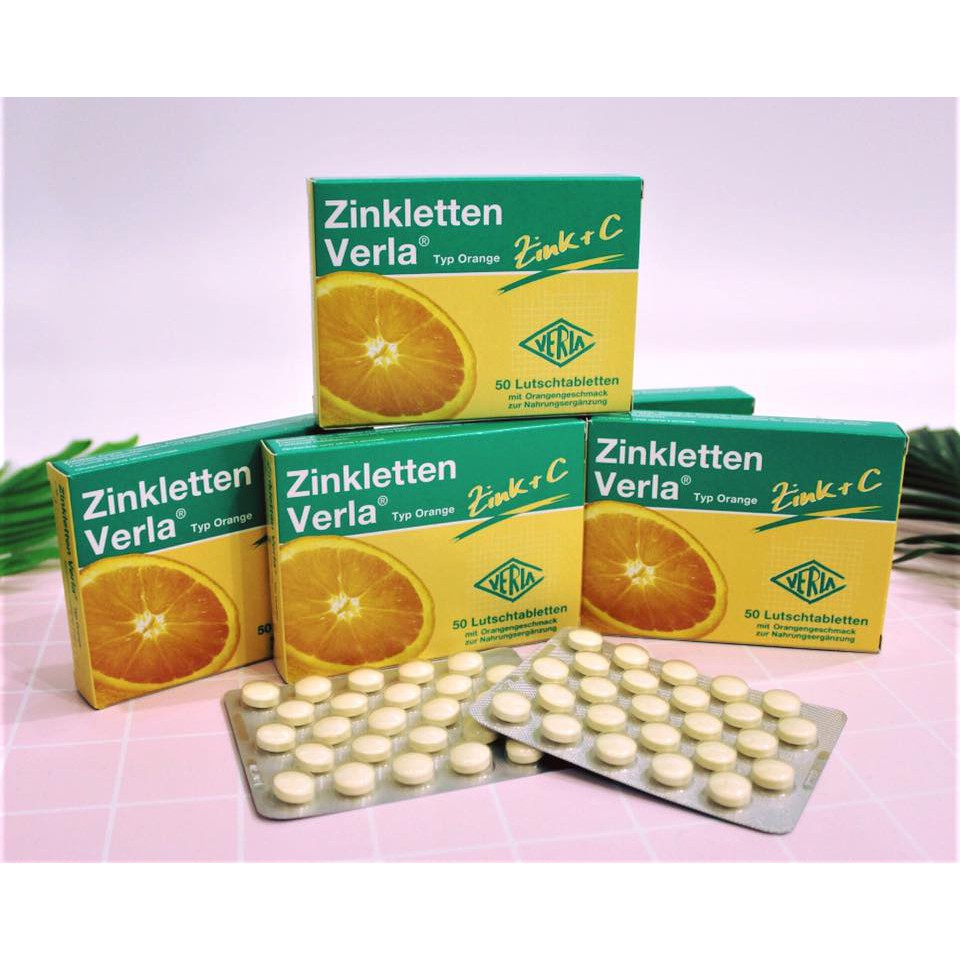 (HÀNG ĐỨC)VIÊN BỔ SUNG KẼM VÀ VITAMIN C VỊ CAM - CHO TRẺ LƯỜI ĂN, RỐI LOẠN GIẤC NGỦ, TĂNG ĐỀ KHÁNG (Hộp 50v )