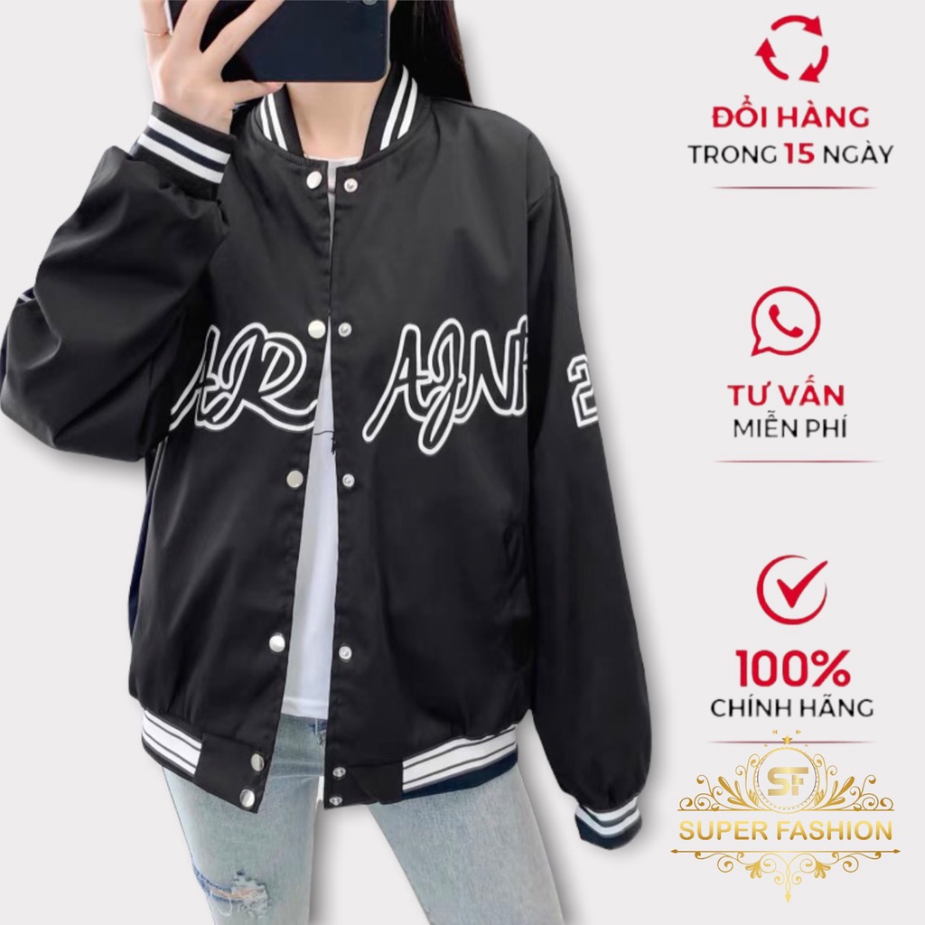 Áo khoác dù BOMBER Nam Nữ IN Chữ Nỗi 23 ARNP CAO CẤP THỜI TRANG Super Fashion