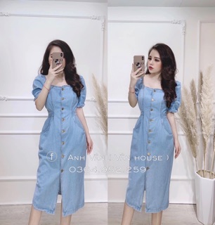 ĐẦM JEANS CỔ U