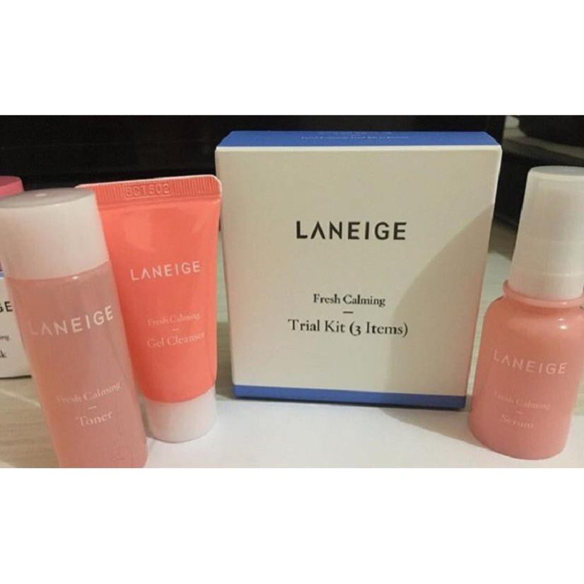 [ Giá Tốt ] Bộ Dưỡng Da Mini Laneige Fresh Calming Trial Kit