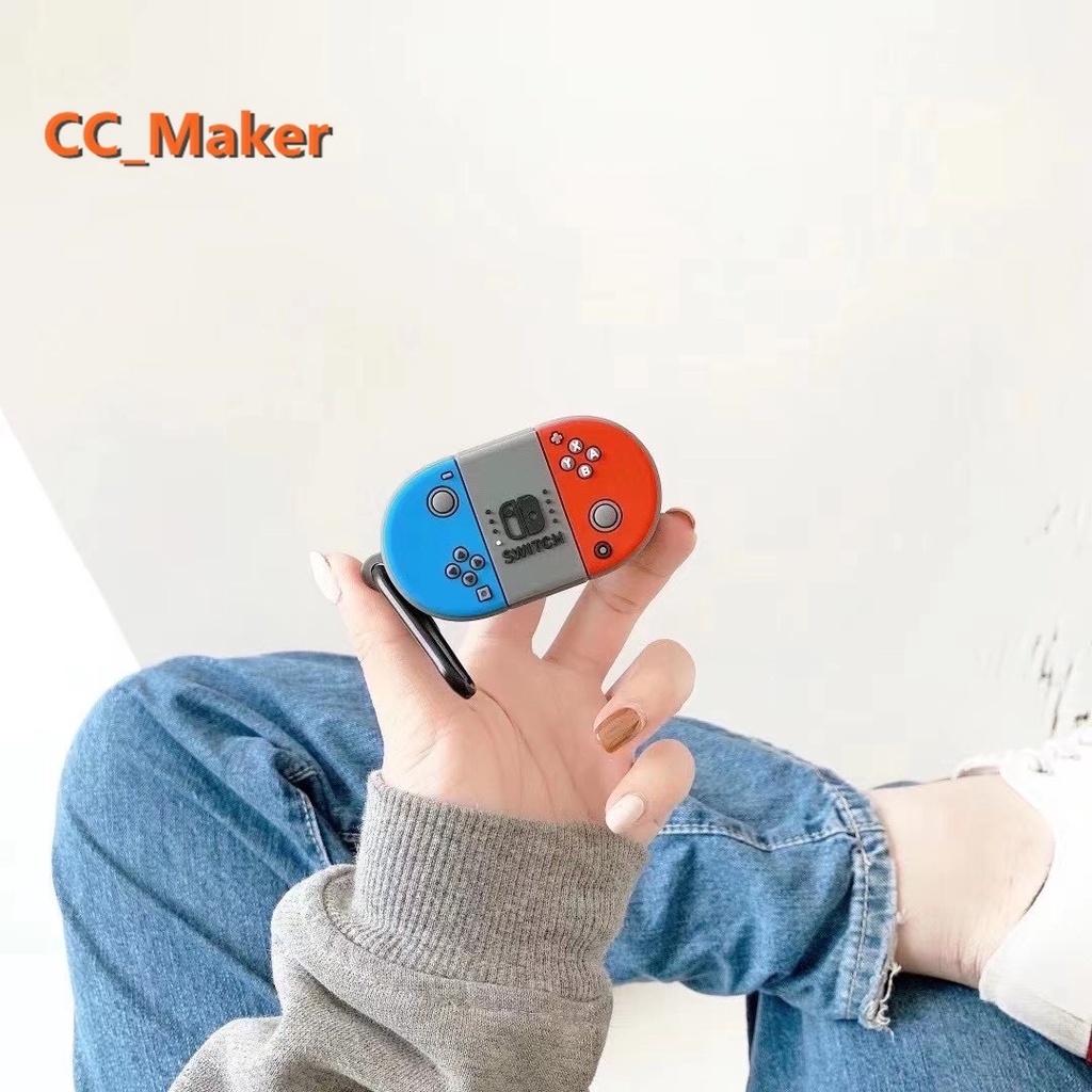 Vỏ đựng bảo vệ hình tay cầm chơi game Nitendo cho hộp sạc tai nghe Samsung Galaxy Buds Plus
