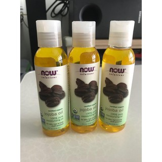 Tinh dầu Now dưỡng ẩm da tóc body Organic Jojoba 30ml- 118ml