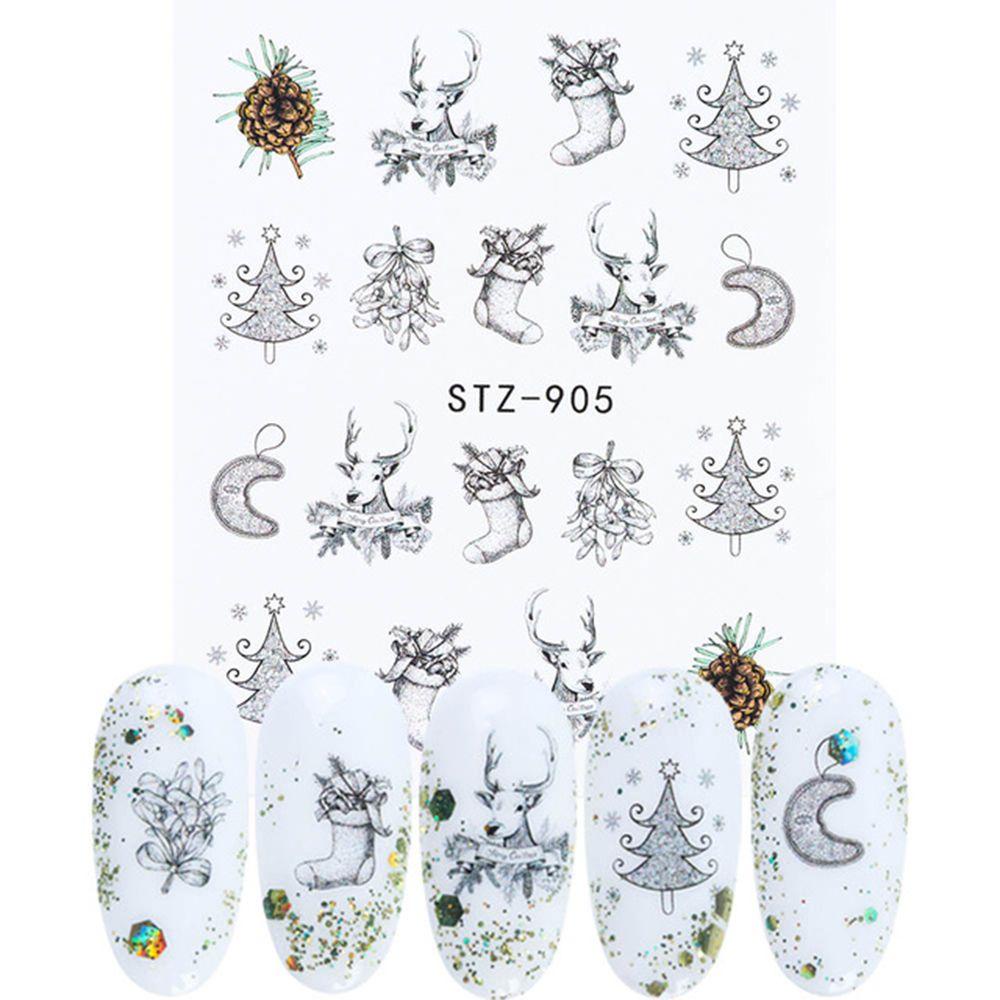 MIH 1 / 12 Sticker Dán Móng Tay Chủ Đề Giáng Sinh