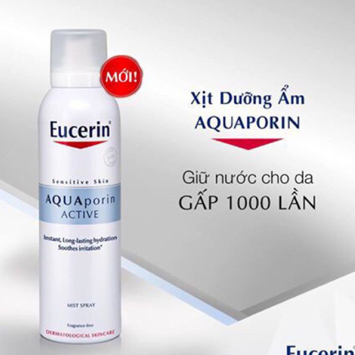 Xịt Khoáng Eucerin Aqua Porin Active Mist Spray - Chai 150ml - Coastlinecare Pharmacy