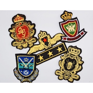 6 miếng huy hiệu/patch/logo/sticker thêu ủi cao cấp dùng trong trang trí quần áo ms6653278