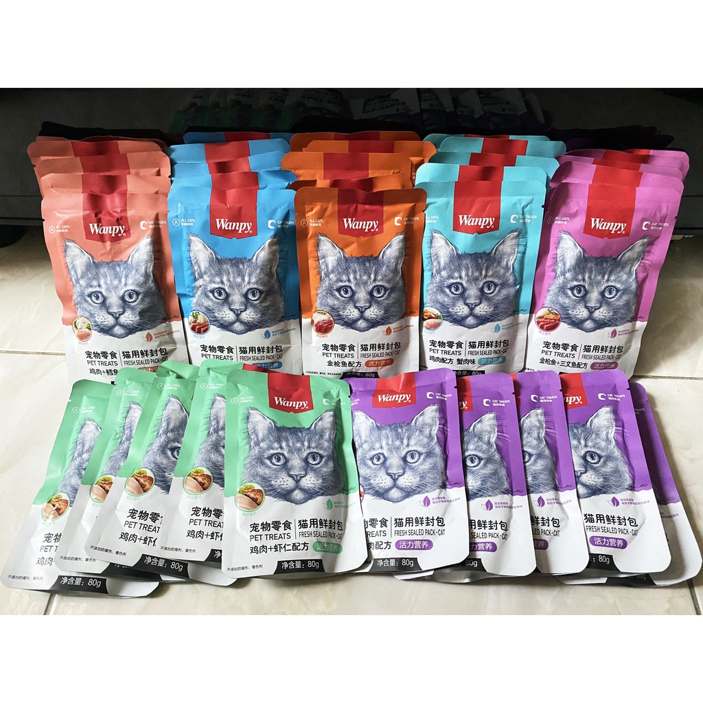 Pate Wanpy cho mèo 80g - Đủ vị