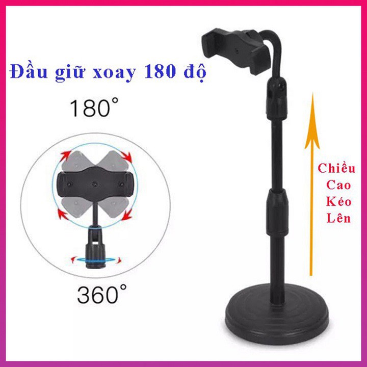 Giá đỡ điện thoại để bàn,Kẹp chống lưng 360,đế chân tròn để bàn.tiện lợi đa năng EDUCASE66