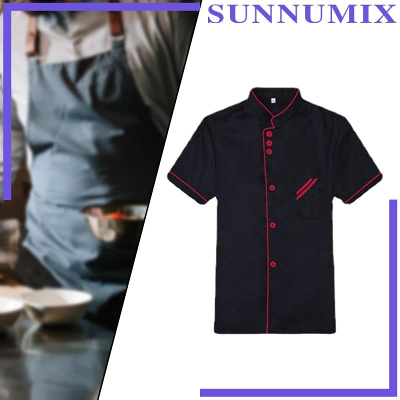 Đồng Phục Đầu Bếp Ngắn Tay Thoáng Khí Cho Quán Cà Phê