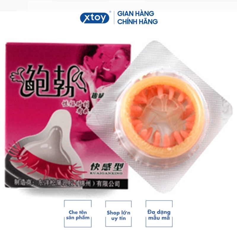 Bao cao su gai RUNBO Extra Sensitive, bcs siêu mỏng, bcs bi, nhiều gel, 49mm, bcs rumbo chống xuất tinh sớm