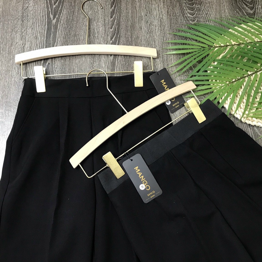 Quần baggy nữ cạp chun sau công sở cạp cao lưng cao Homieyl cao cấp, quần baggy nữ lưng cao đen đi học đi làm