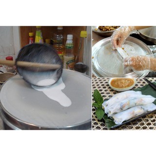 Nồi làm bánh cuốn 30cm. Tặng kèm khung vải, gáo tráng bánh, cây lấy bánh.