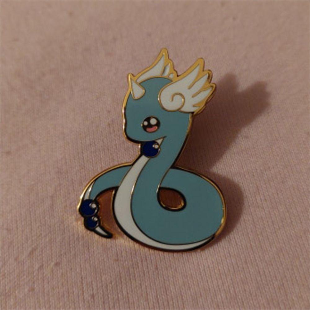 Trâm Cài Áo Hình Rồng Hoạt Hình Tráng Men Độc Đáo