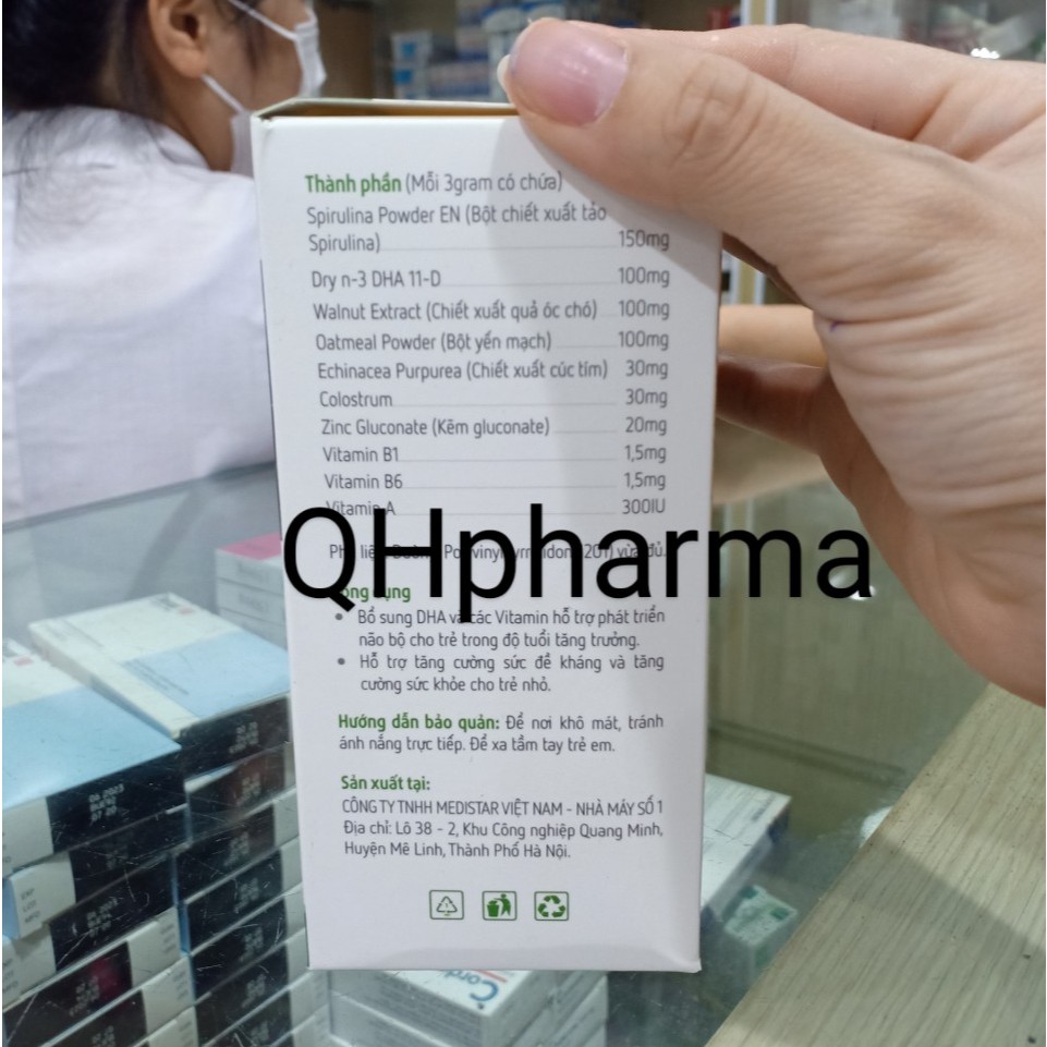 Cốm trí não G-BRAIN hộp 30 gói giúp bé thông minh,trí nhớ tốt