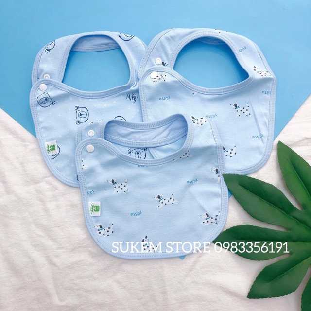 Set 3 yếm tròn sơ sinh Mipbi