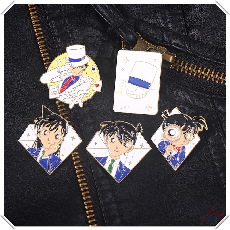 ★ Ghim Cài Áo Hình Thám Tử Conan ★ 1 Huy Hiệu Gài Balo Tráng Men Hình Người Hâm Mộ