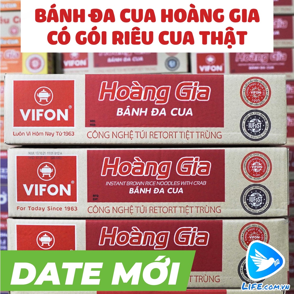 Thùng bánh đa cua Hoàng Gia có riêu cua thật VIFON - 18 gói/thùng | BigBuy360 - bigbuy360.vn