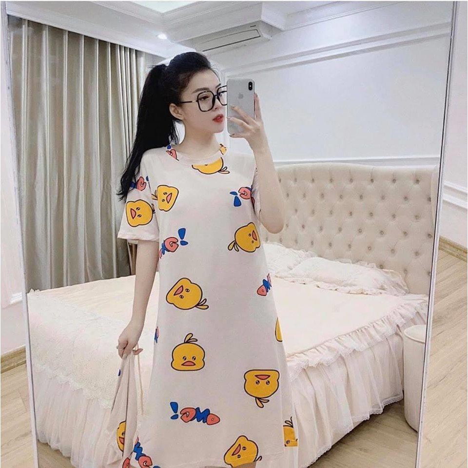 [Mã FAMARAL2 giảm 10K đơn 50K] Váy ngủ đầm thun ngủ hoạt hình nữ (form dưới 60kg)