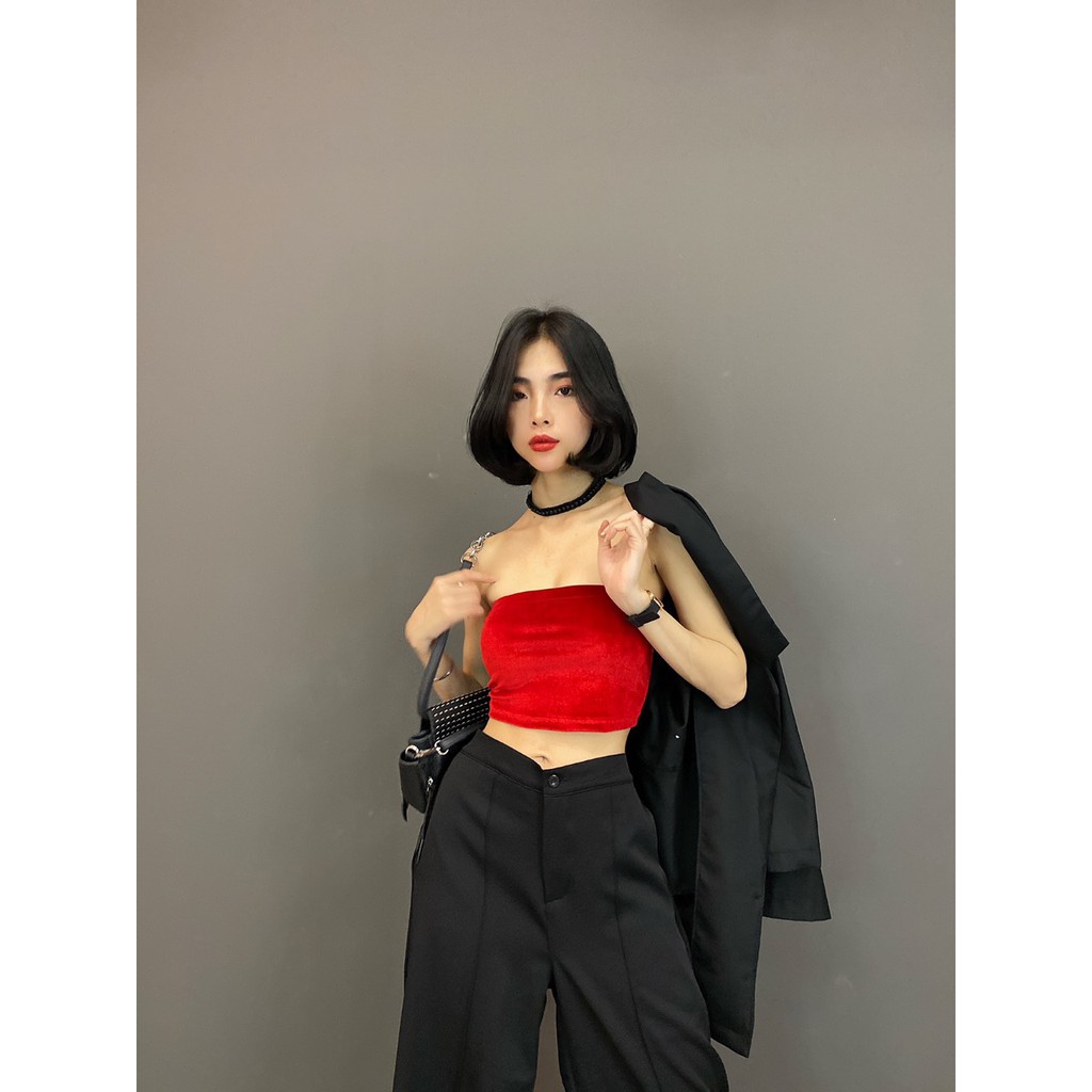 Áo Ống Nhung Đỏ - YA017150