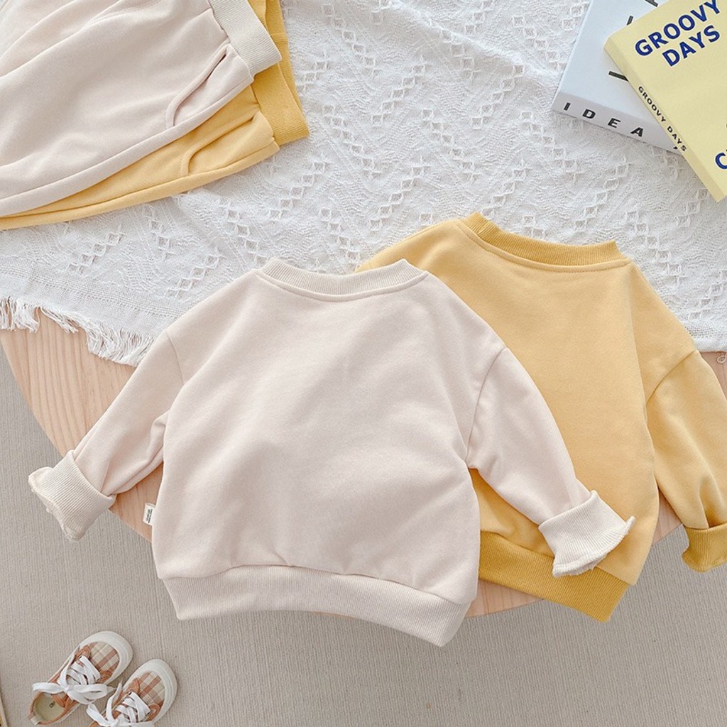 Bộ nỉ cho bé BINBON KIDS ,bộ nỉ cho bé trai bé gái chất da cá cực đẹp cho bé từ 7-18kg