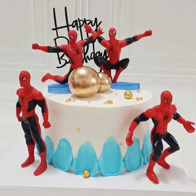 tượng trang trí bánh kem [FREESHIP] bộ siêu nhân nhện