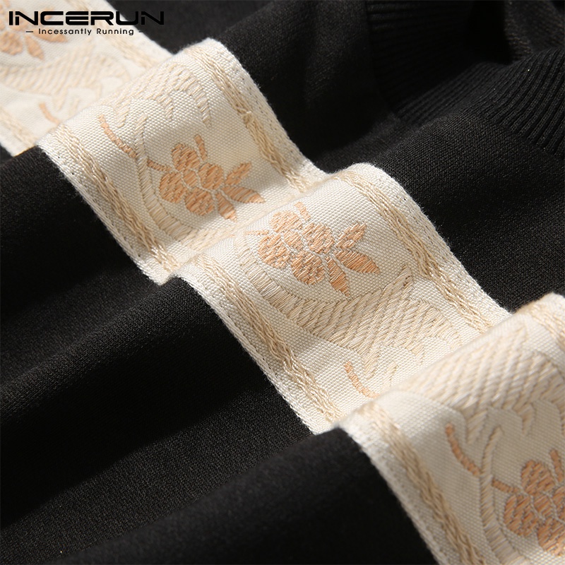 Áo lửng INCERUN tay dài cổ tròn sành điệu cho nam