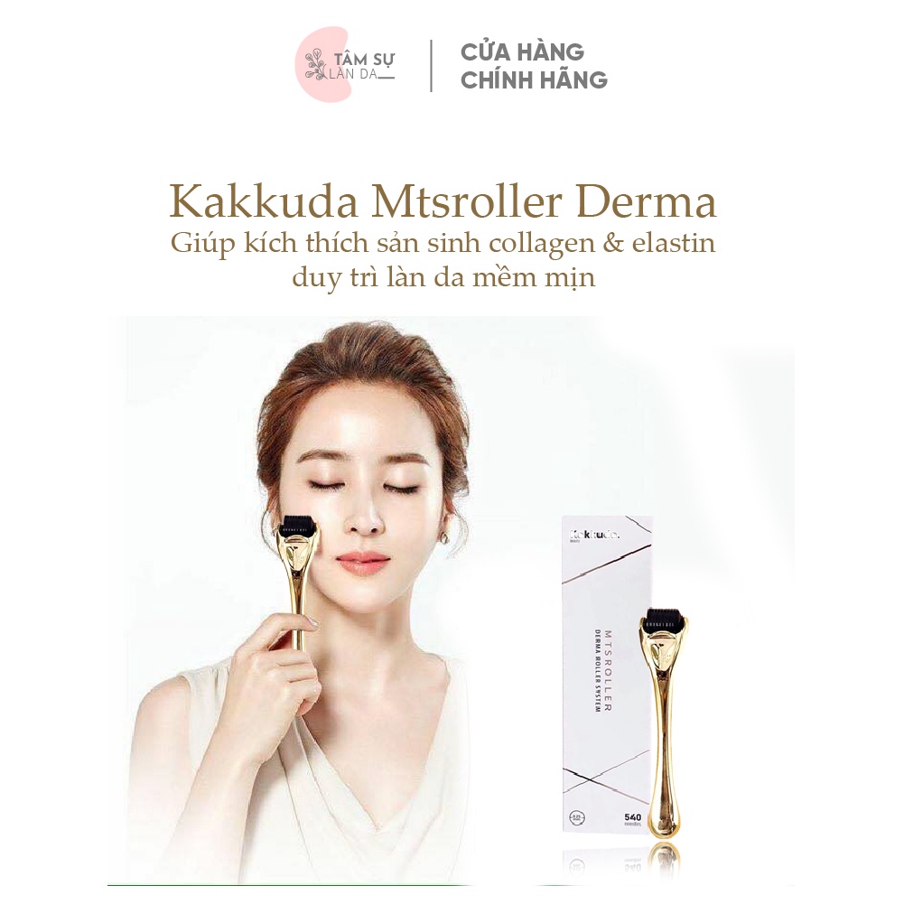 [MUA 1 TẶNG 1] Cây Lăn Kim Tại Nhà Làm Đầy Sẹo Rỗ Hàn Quốc Kakkuda Mtsroller Derma đầu kim 0,25mm