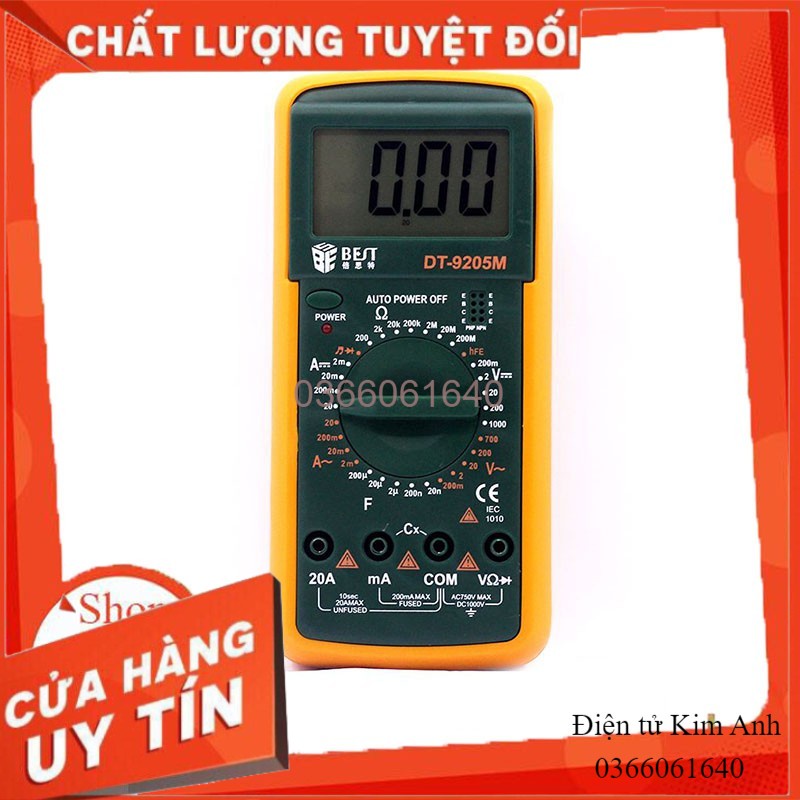 (Linh kiện điện tử) Đồng hồ vạn năng Chính hãng Best 9205M ( Đã Có Pin )