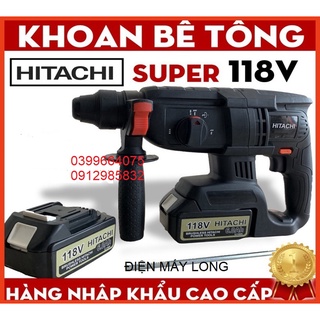 Máy Khoan Bê Tông Pin HITACH 199v, máy khoan đục bê tông siêu khỏe siêu bên máy dùng pin tiện dụng cho công trình