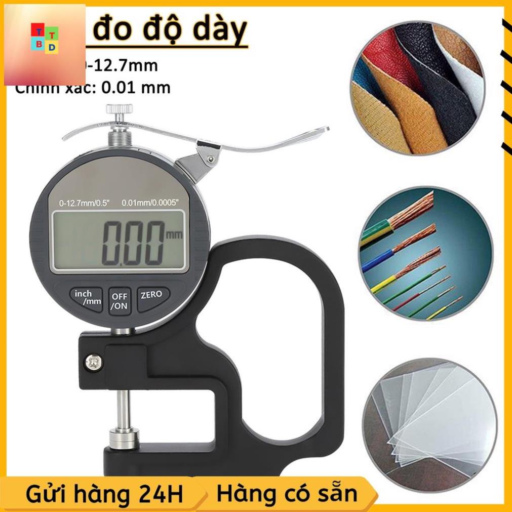 Máy Đo Độ Dày điện tử, Dụng Cụ Đo Độ Dày điện tử  Phạm Vi 0-12.7Mm 0.01Mm