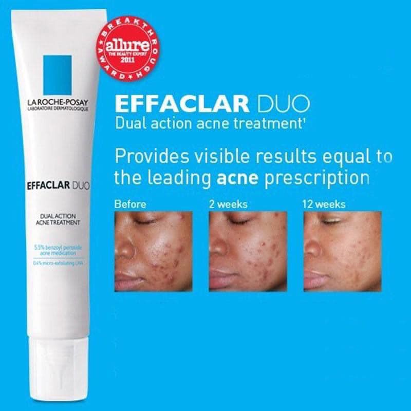 Kem hỗ trợ giảm mụn và ngừa thâm La Roche-Posay Laboratoire Dermatologique Effaclar Dou Dual Action Acne Treatment 40ml