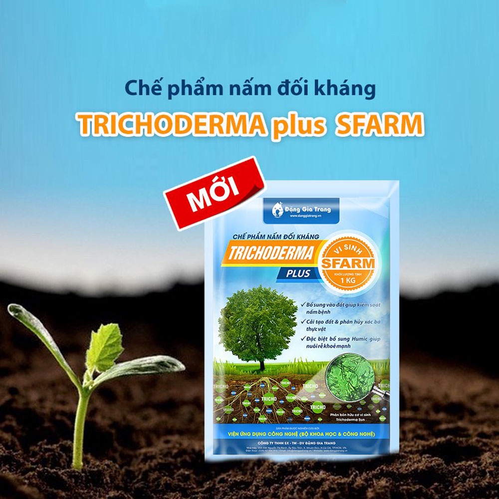 Chế phẩm nấm đối kháng Trichoderma plus Sfarm - Gói 1kg