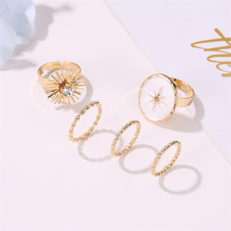 Set 5 Nhẫn Đeo Khớp Ngón Tay Thời Trang Cho Nữ