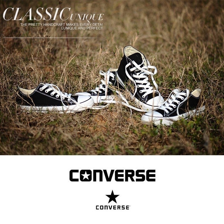 Giày AllStar Classic Màu Đen Cổ Thấp Nữ