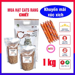 Hạt catrang cho mèo chiết 1kg từ bao-5kg- hạt thức ăn catsrang - cateyes - royal kitten = 1kg chiết túi zip cho mèo .