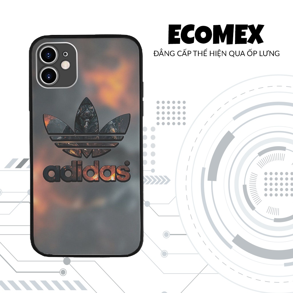 Ốp Lưng logo ADIDAS hóa học giả kim loại nổi ECOMEX dòng iphone 5 6 7 8 Plus 11 12 Pro Max X Xr SUPPOD00026