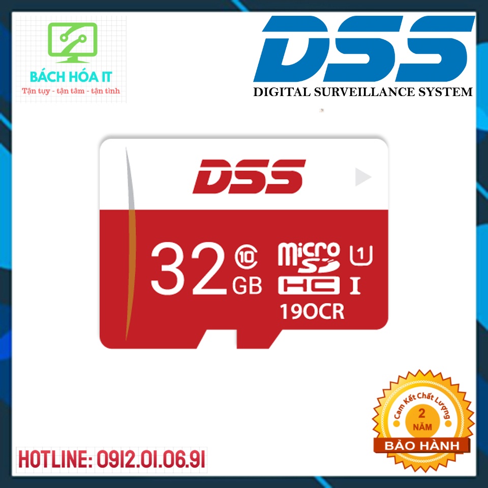 Thẻ nhớ Micro SD 32G DSS tốc độ 80MB/s, chính hãng, bảo hành 24 tháng