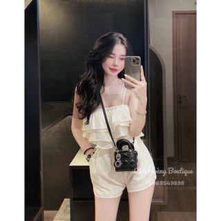 Váy 2 dây jum bèo trước ngực