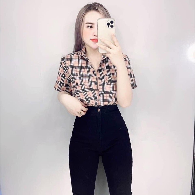 áo sơ mi ca rô sọc nhỏ fom 40-53kg