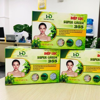 [ sỉ inbox giá siêu hạt rẻ ] Diệp Lục Super Green 365 1 hộp 30 gói