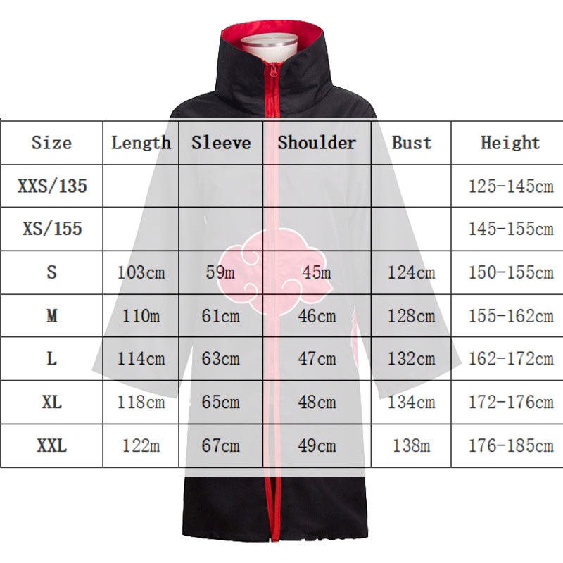 Bộ trang phục hóa trang nhân vật Anime Naruto Akatsuki Uchiha Itachi Sharingan