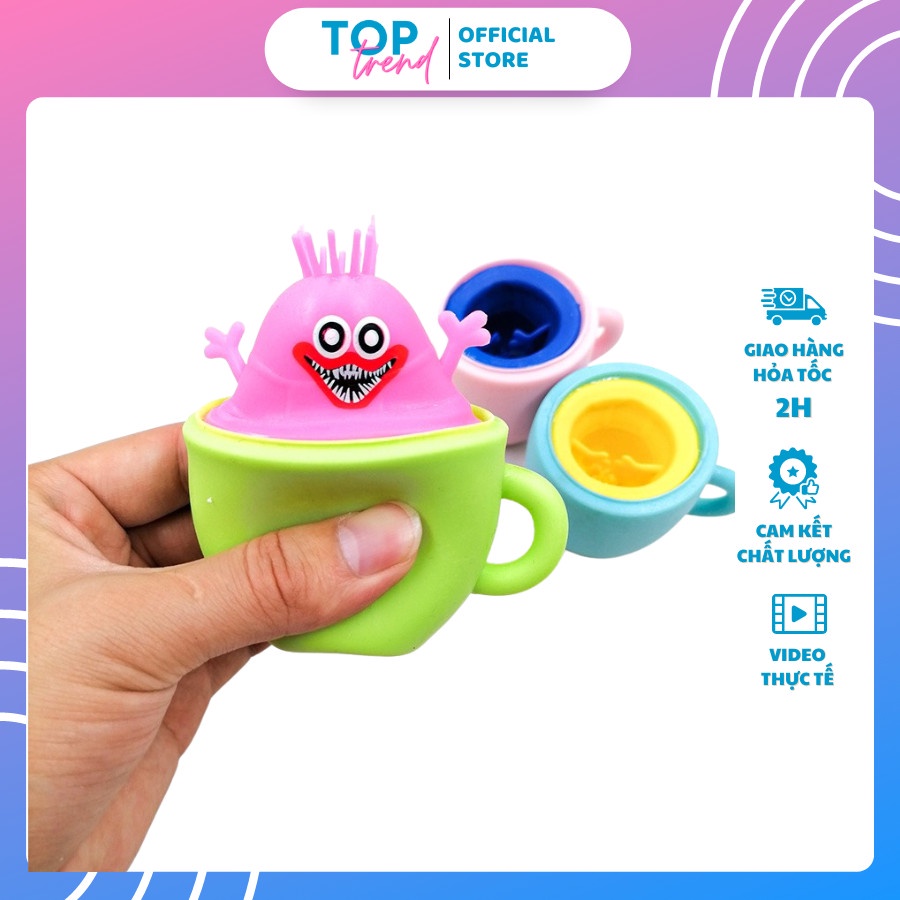 Đồ chơi giảm stress Cốc nắn bóp đàn hồi hình Huggy Wuggy giải trí, giảm căng thẳng cho mọi lứa tuổi - TOP TREND