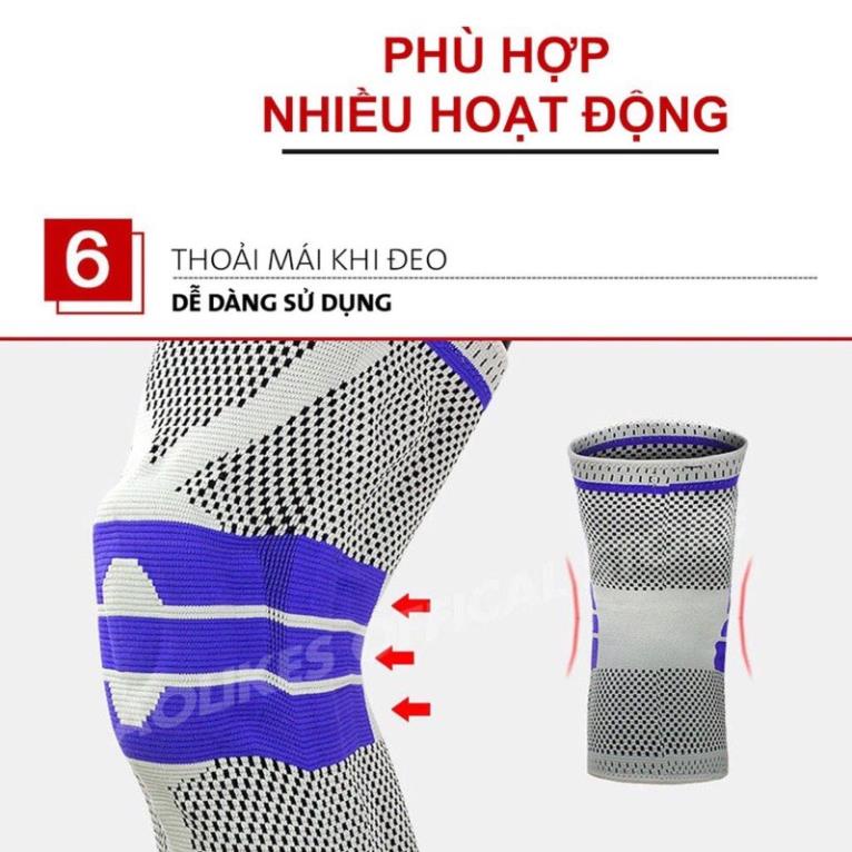 Đai Băng Gối Knee Support,đai Bó Gối Thể Thao Silicon Cao Cấp,có 2 Lò Xo Trợ Lực Hỗ Trợ Chơi Thể Thao