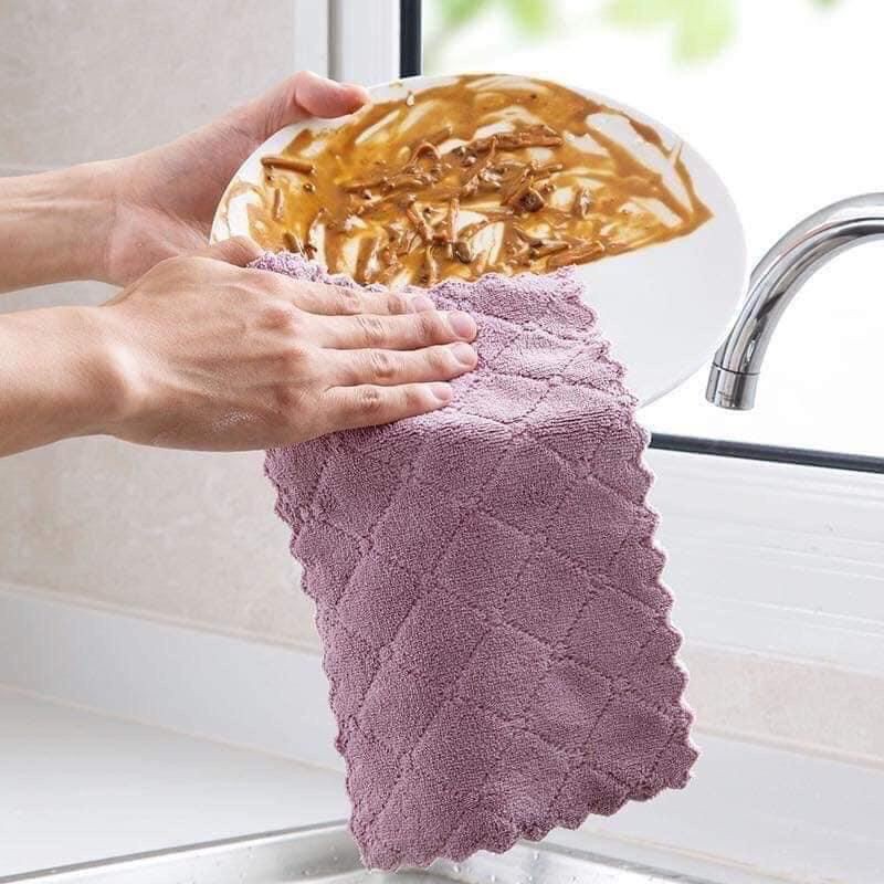 KHĂN LÔNG LAU TAY, LAU NHÀ BẾP SIÊU MỀM, THẤM HÚT TỐT