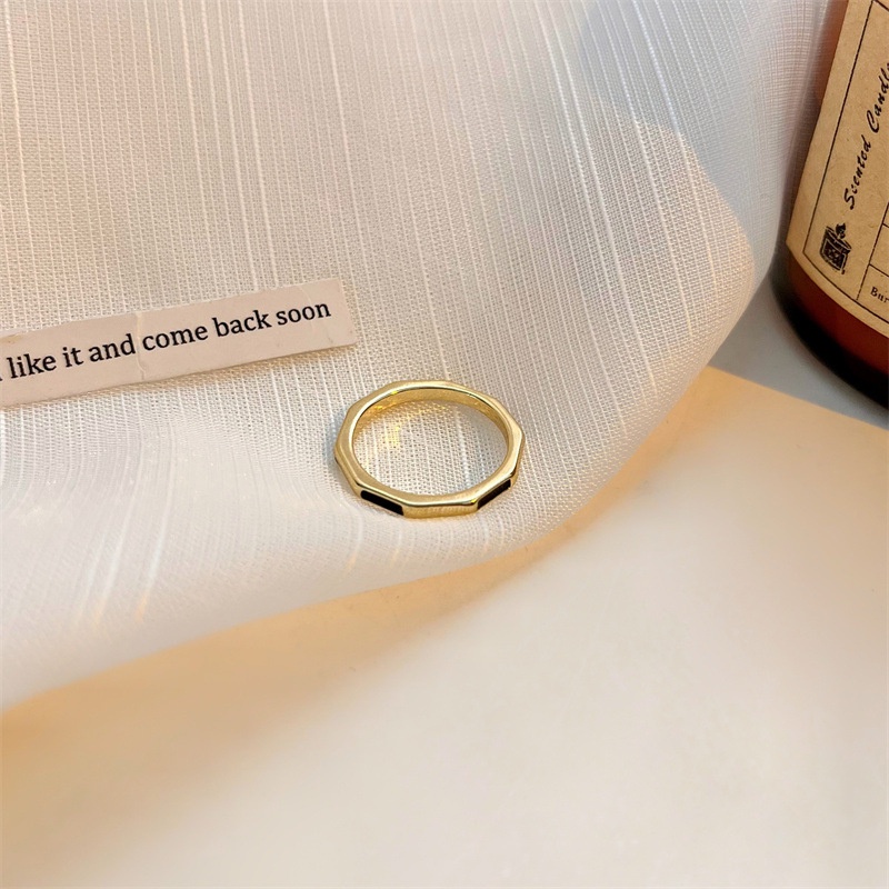 Nhẫn Trang Sức Màu Đen Thời Trang Hàn Quốc 2022 F695