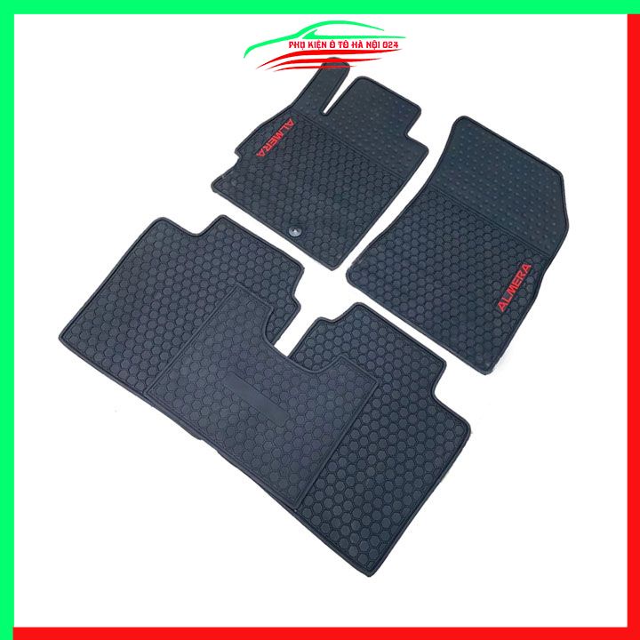 Thảm lót sàn cao su cho xe Nissan Almera 2020-2023 mẫu mới hàng chuẩn theo xe chịu lực tốt