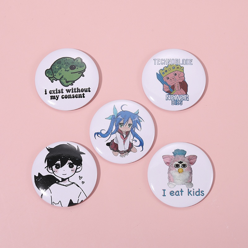 Huy Hiệu Cài Áo Hình Mèo Hoạt Hình Vui Nhộn